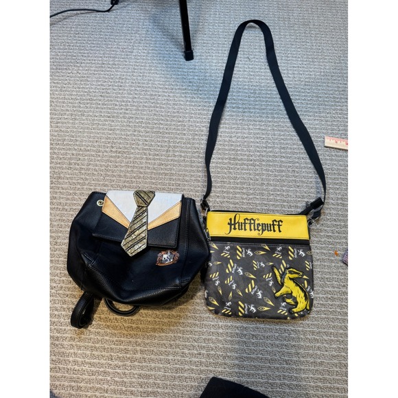 Harry Potter Danielle Nicole Hufflepuff Mini Backpack and Crossbody Bag Bundle - Picture 1 of 12